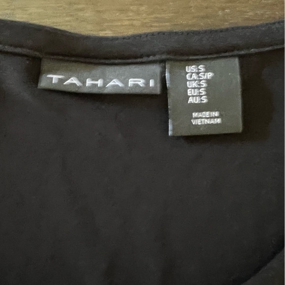 Tahari black small dressy round neck tank top blouse - Picture 12 of 12